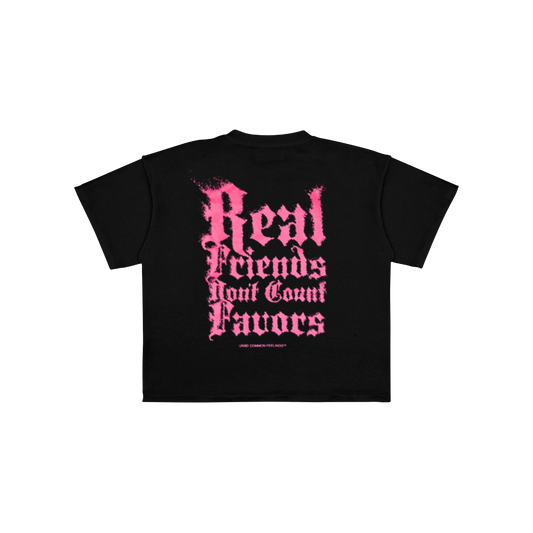 Polera "Real friends don´t count favors"